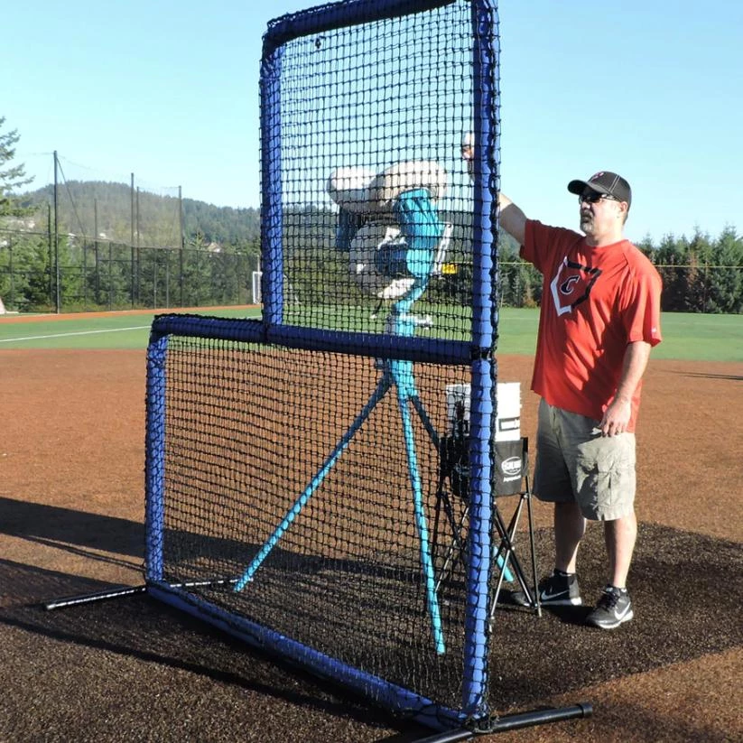 Nets & Screens The Protector Blue Series 7'x7' Padded L-Screen By JUGS 3 Nets & Screens The Protector Blue Series 7'x7' Padded L-Screen By JUGS