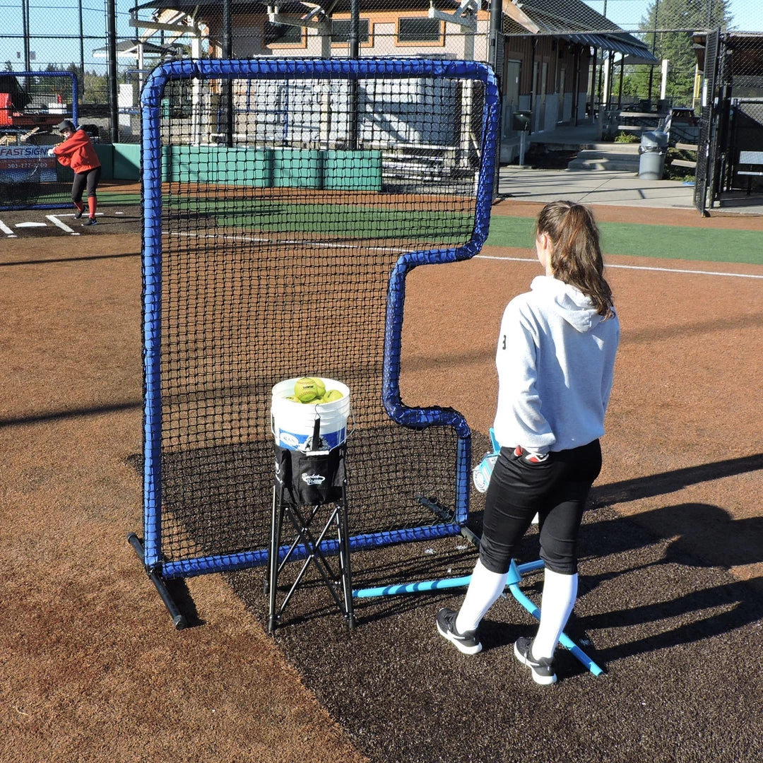 The Protector Blue Series C-Shaped Softball Screen By JUGS 5 The Protector Blue Series C-Shaped Softball Screen By JUGS