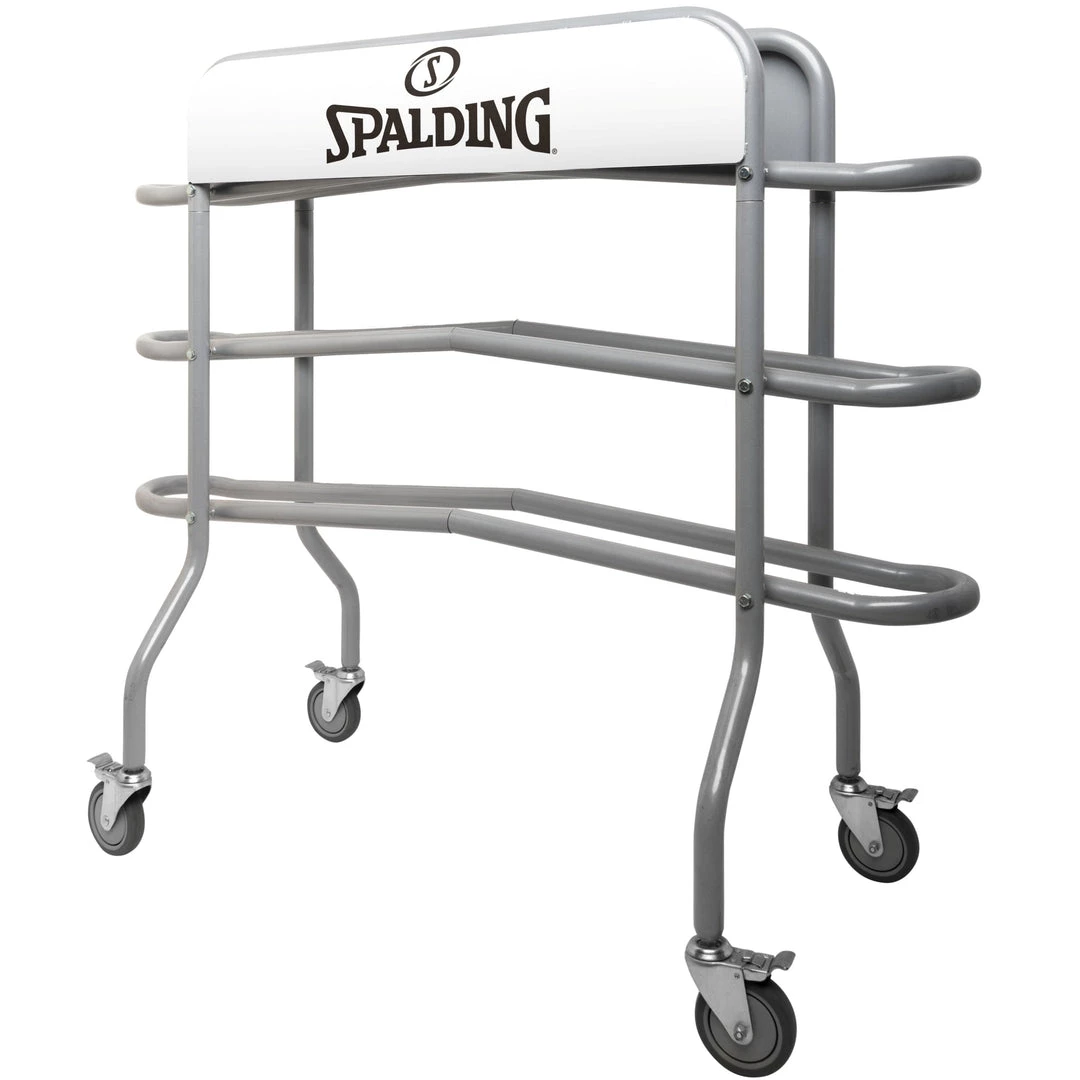 Spalding 18-Ball Capacity Steel Official On-Court Ball Truck With Angled Rails Basketball Equipment 4 Spalding 18-Ball Capacity Steel Official On-Court Ball Truck With Angled Rails Basketball Equipment