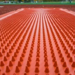 Non-Slip 10'x3' Pro Spiked Mat With Lane Stripes By Portolite 10 Non-Slip 10'x3' Pro Spiked Mat With Lane Stripes By Portolite