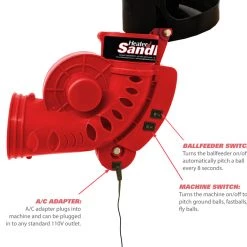 Softball The Heater 'Sandlot' Machine And Cage Combo For Beginners