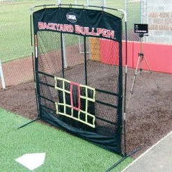 JUGS The Backyard Bullpen Screen With 12 'Hit-Your-Spot Pockets' Baseball Equipment