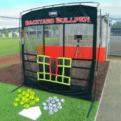 JUGS The Backyard Bullpen Screen With 12 'Hit-Your-Spot Pockets' Baseball Equipment