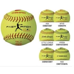 11-Inch And 12-Inch Fast Pitch Softballs By Champro