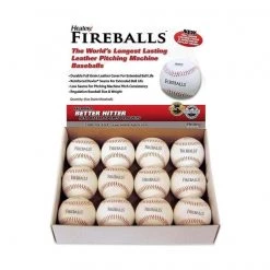 Fireballs Leather Pitching Machine Balls By Heater