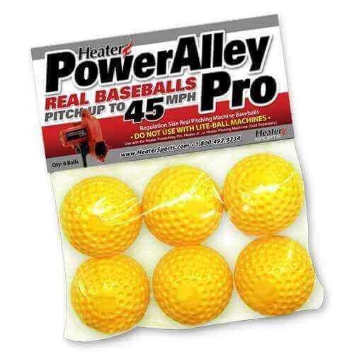 Heater PowerAlley Pro Yellow Dimpled Pitching Machine Balls Baseball Equipment 1 Heater PowerAlley Pro Yellow Dimpled Pitching Machine Balls Baseball Equipment