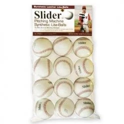 Slider Lite Synthetic Leather Pitching Machine Baseballs By Heater Sports