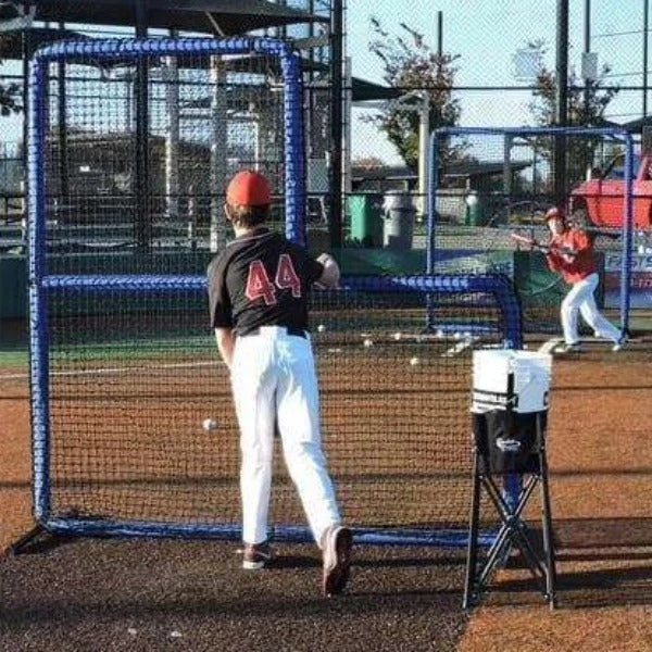 Nets & Screens The Protector Blue Series 7'x7' Padded L-Screen By JUGS 4 Nets & Screens The Protector Blue Series 7'x7' Padded L-Screen By JUGS