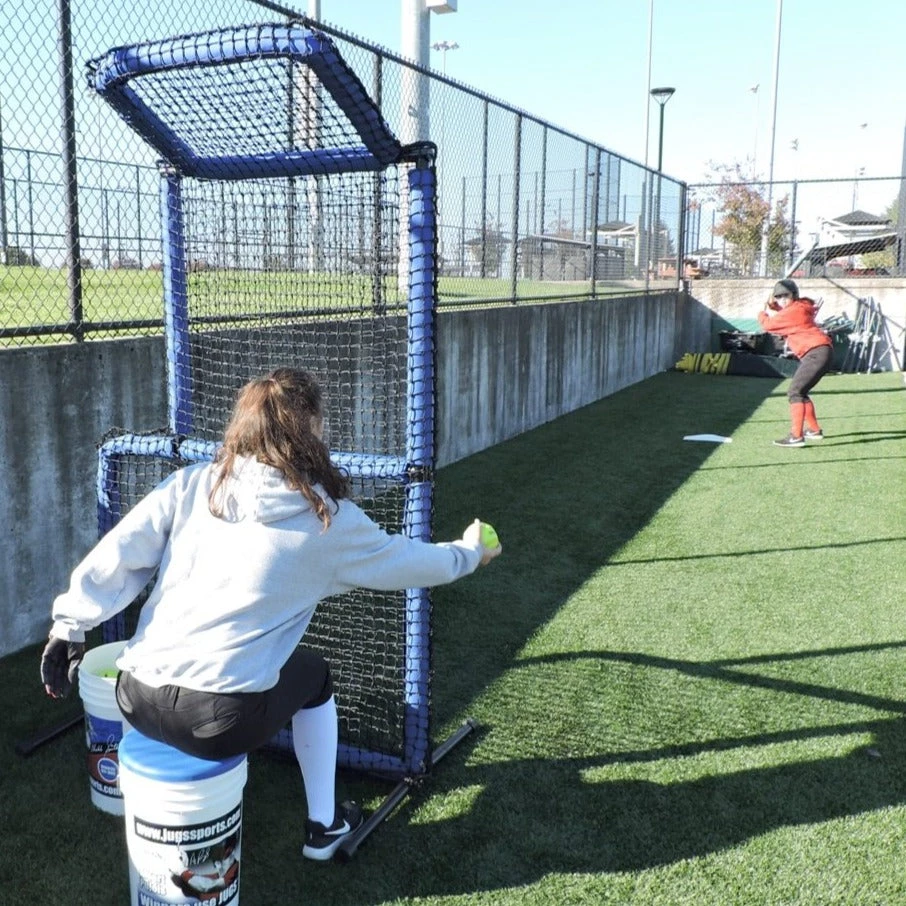 Nets & Screens The Protector Blue Series 7'x4' Short-Toss Screen By JUGS 3 Nets & Screens The Protector Blue Series 7'x4' Short-Toss Screen By JUGS
