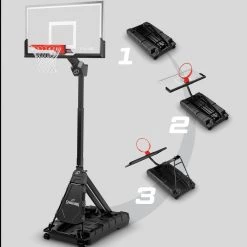Spalding 50" Backboards Momentous EZ Assembly Portable Hoops With Acrylic Backboards 13 Spalding 50