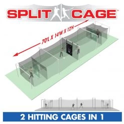 Nets & Screens The 'Split Cage' #96 Polyester Cage Net By JUGS Sports (Net Only)